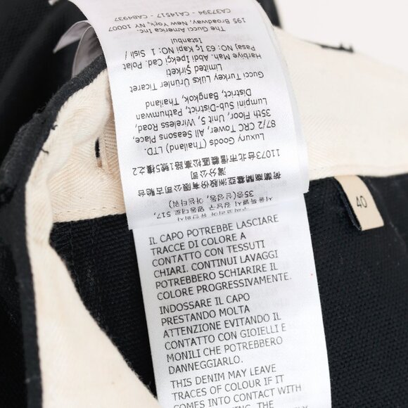 Gucci Black Cotton-Twill Zip-Detail Pants - Picture 15 of 16